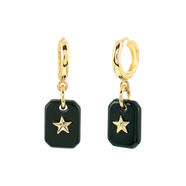 ARO CON ESTRELLA  CON CRISTAL FACETADO