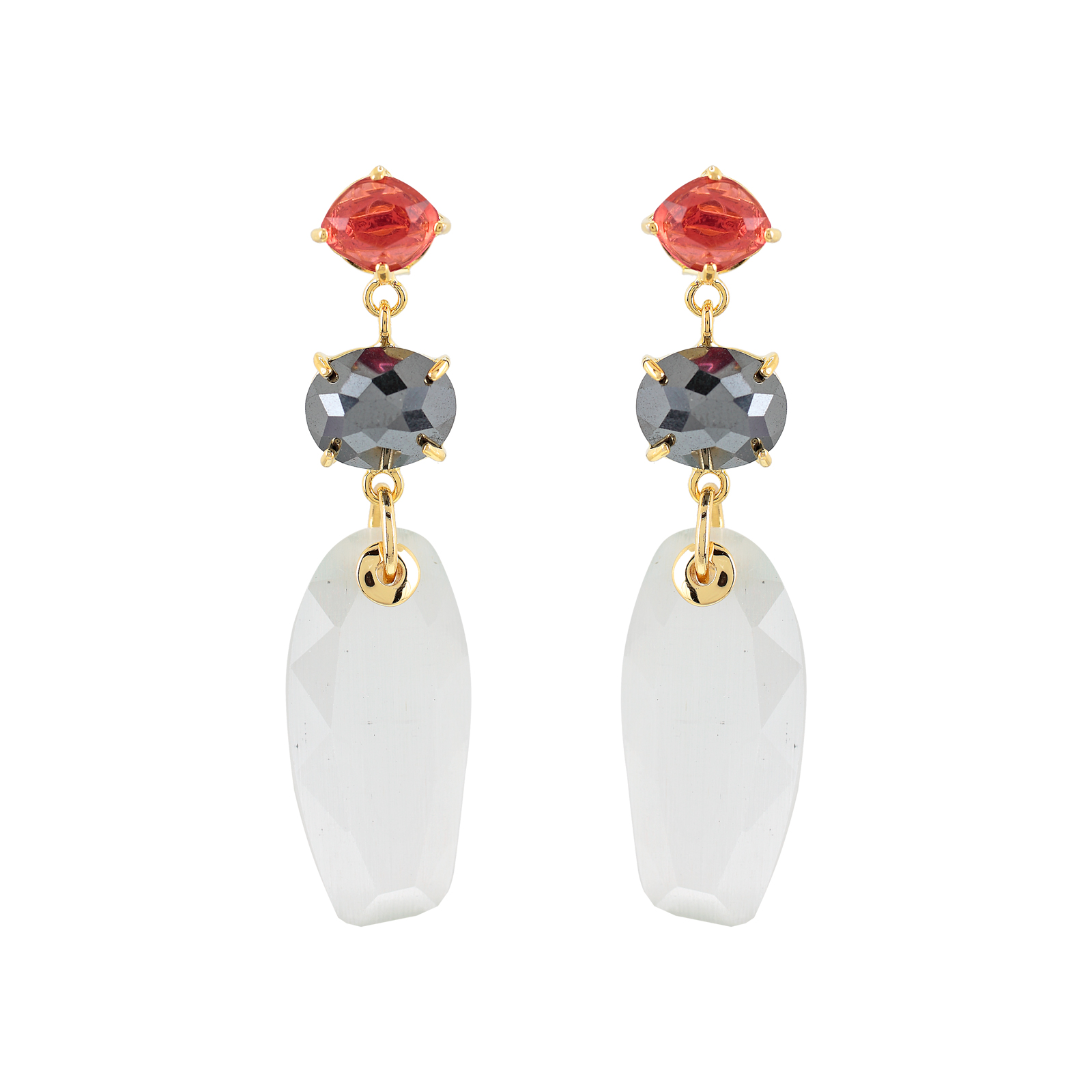 3 PIECE CRYSTAL EARRING