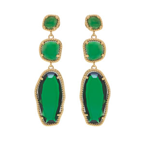 Earring with faceted crystal