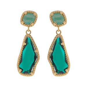 Earring with faceted crystal