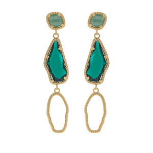 Earring with faceted crystal
