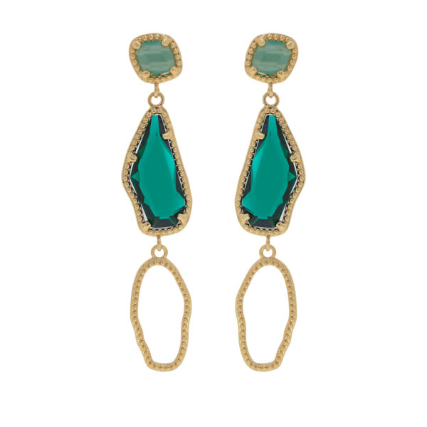 Earring with faceted crystal