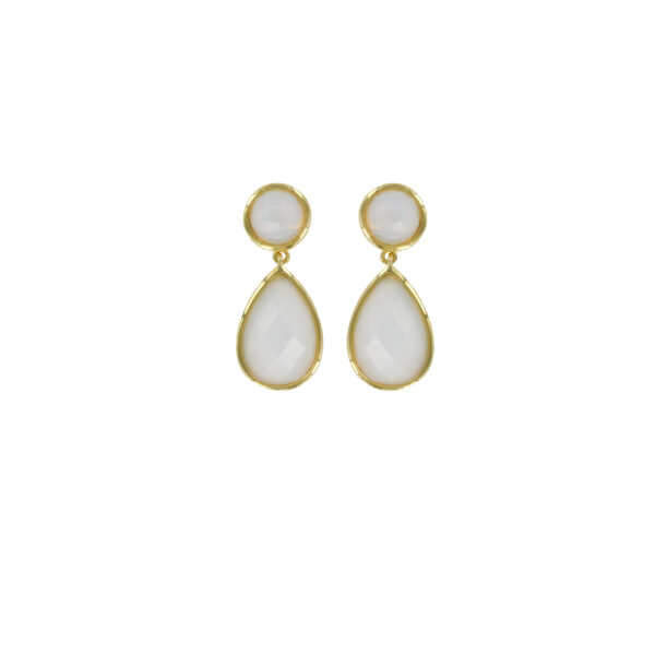 Faceted crystal teardrop earring