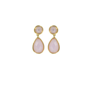 Faceted crystal teardrop earring