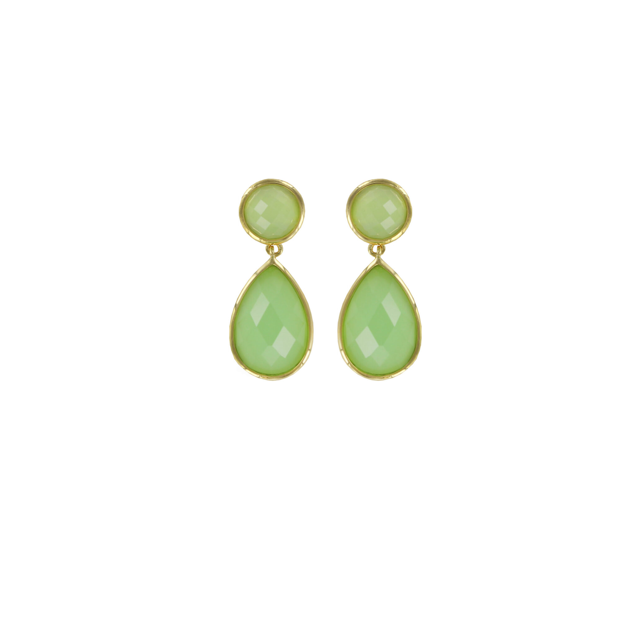 Faceted crystal teardrop earring