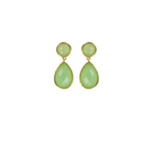 Faceted crystal teardrop earring