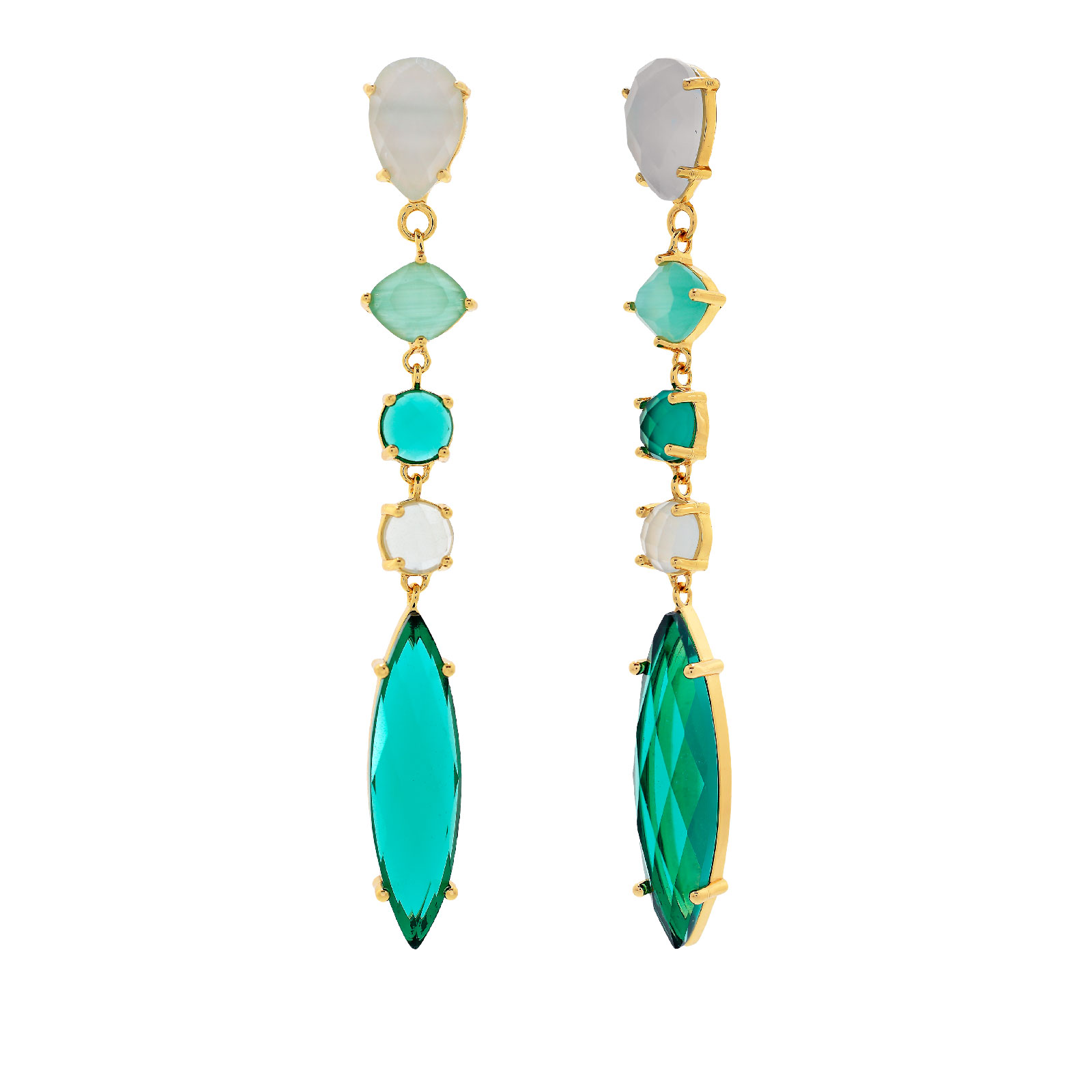 Long blue earring
