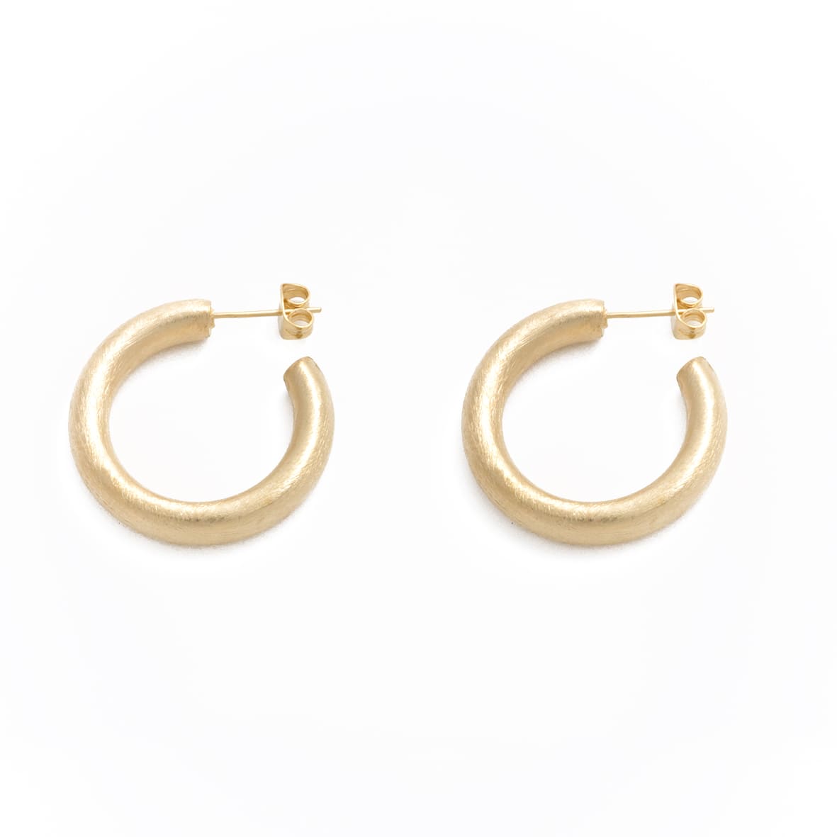 28MM MATT GOLD PLATED HOOP