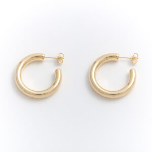 BRIGHT GOLD PLATED HOOP 28MM