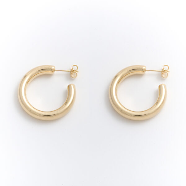 BRIGHT GOLD PLATED HOOP 28MM