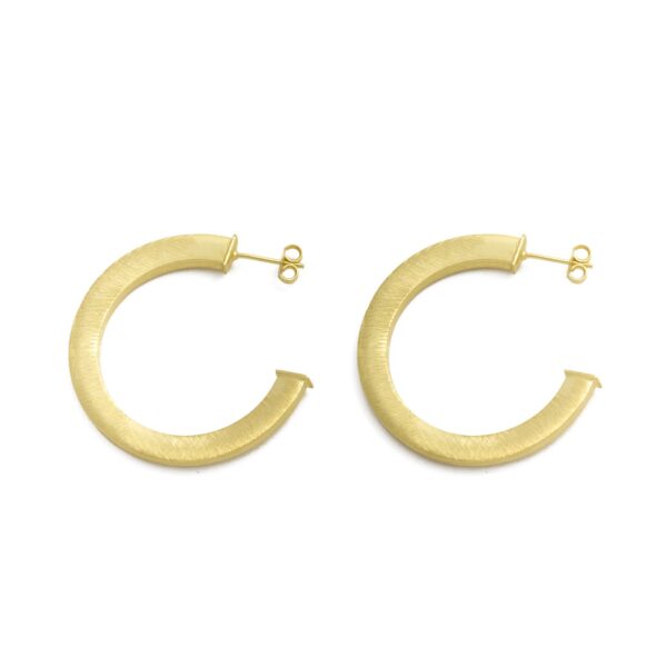 30MM MATT GOLD PLATED HOOP