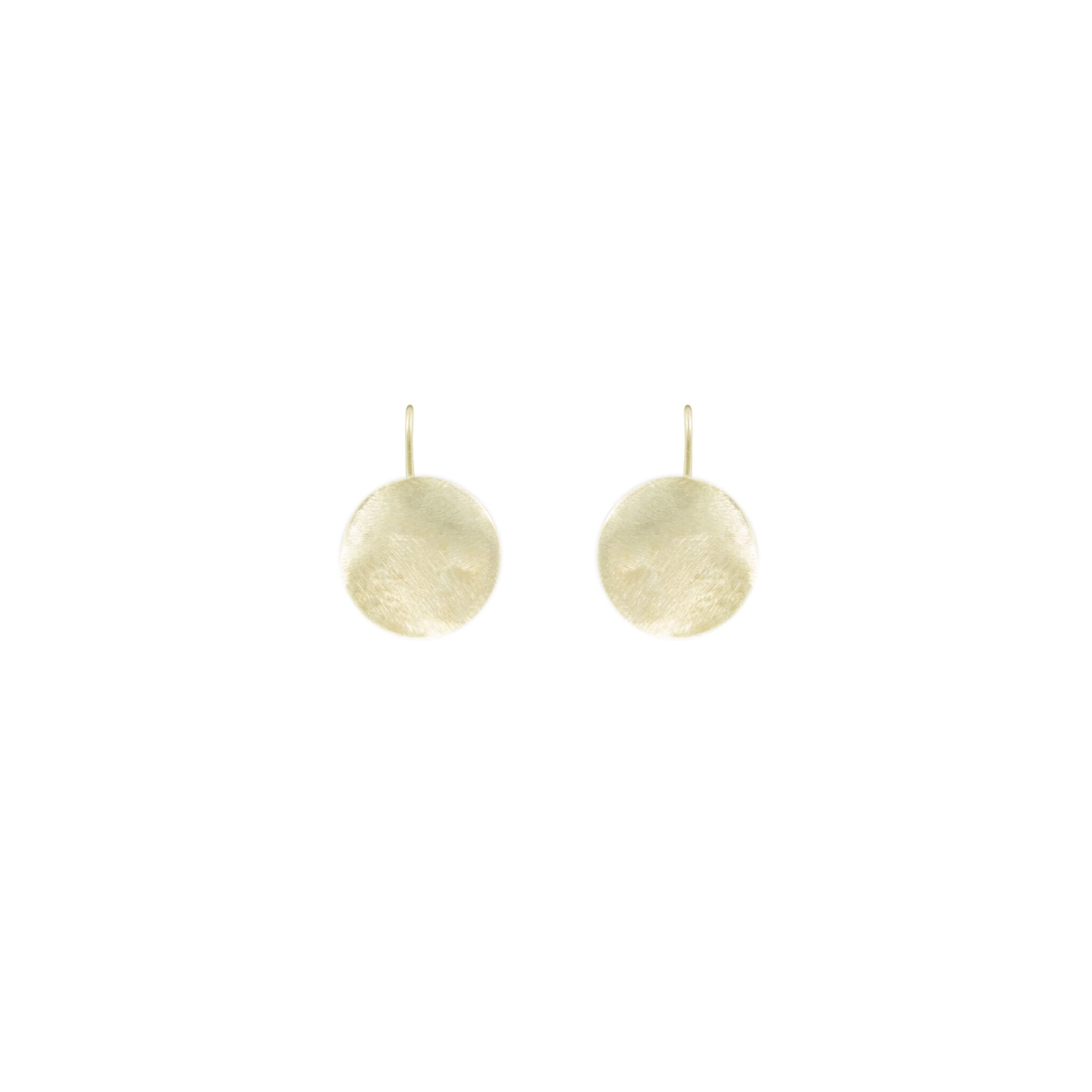 ROUND EARRING WITH GOLD PLATED HOOK