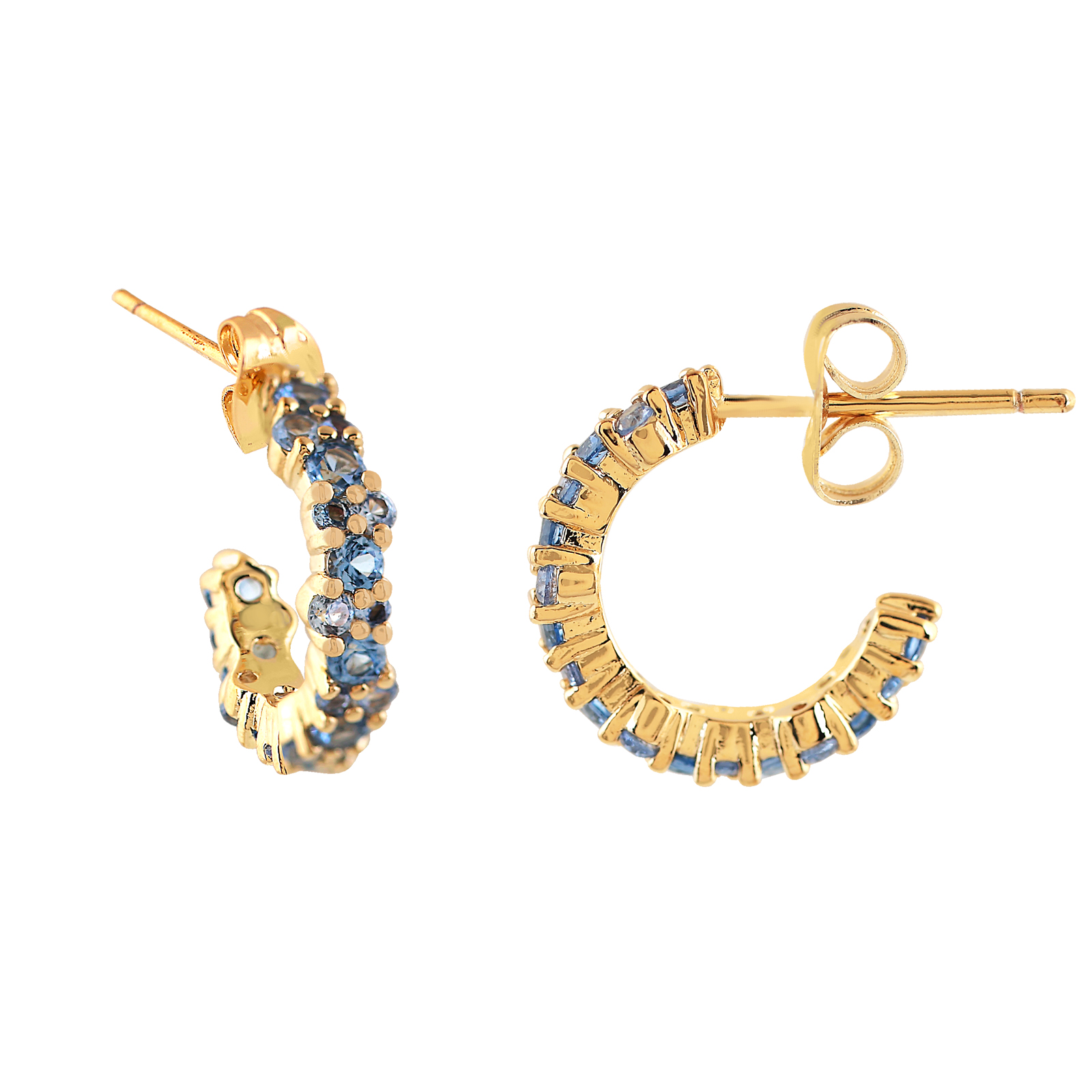CURLY HOOP 18K GOLD PLATED