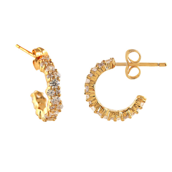 CURLY HOOP 18K GOLD PLATED
