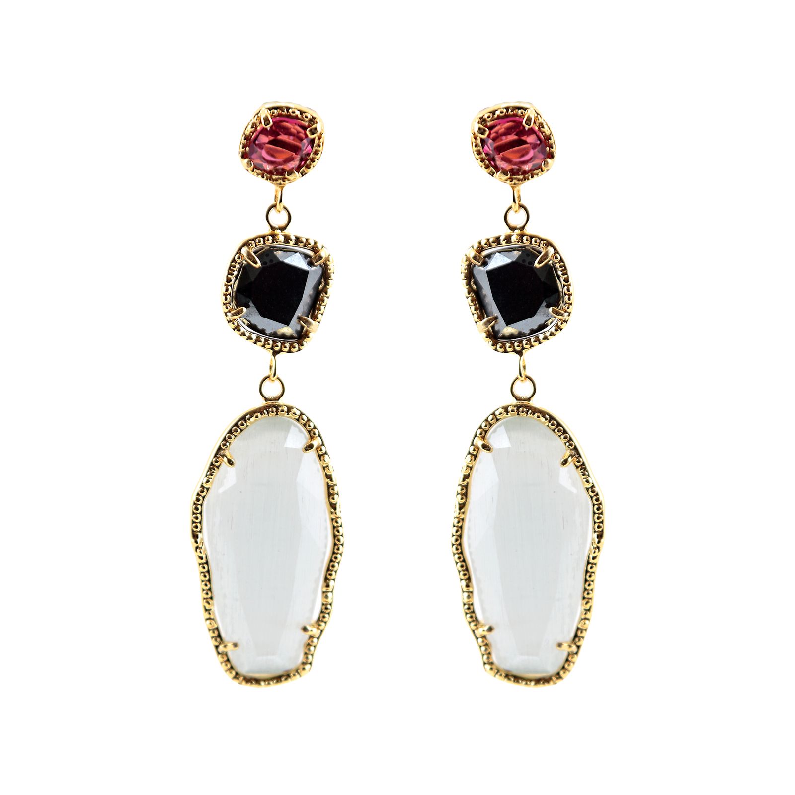 3 PIECE CRYSTAL EARRING