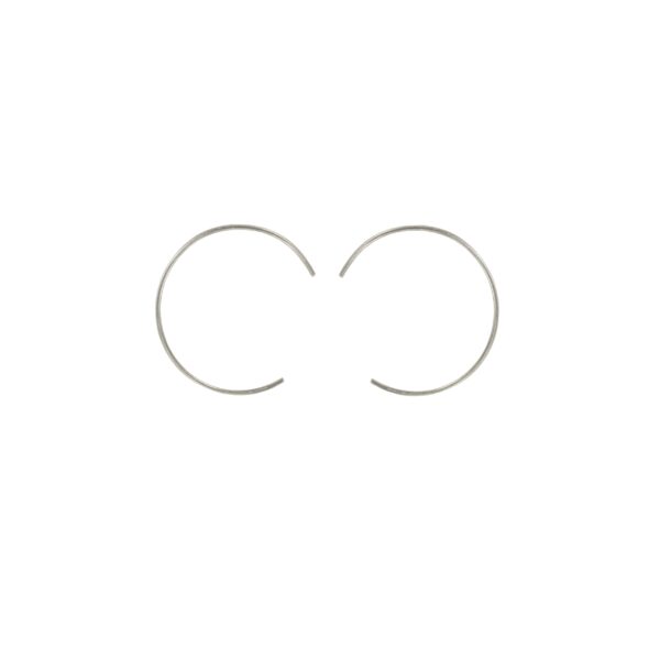 UNEQUAL RING PLATED GLOSS RHODIUM