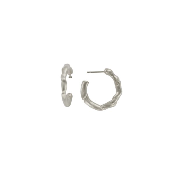 25MM RHODIUM PLATED ENGRAVED HOOP