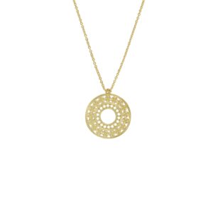 COLLAR ETNICO CHAPADO ORO MATE