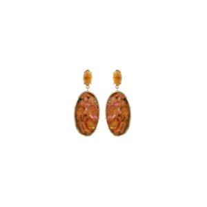 COLECCIÓN OVAL CHAPADO ORO CRISTAL Y MADREPERLA