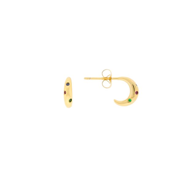 GOLD PLATED MULTICOLORED ZIRCON RING