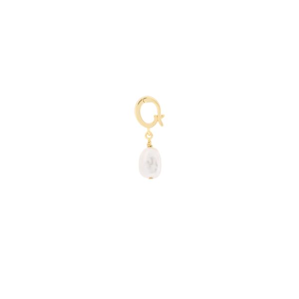 GOLD PLATED AND NATURAL PEARL PENDANT 11MM