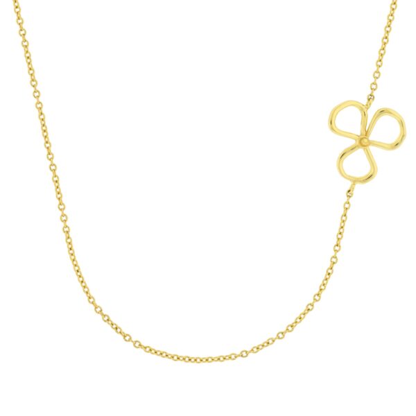 COLLAR DORADO CHAPADO ORO TREBOL 45 CM