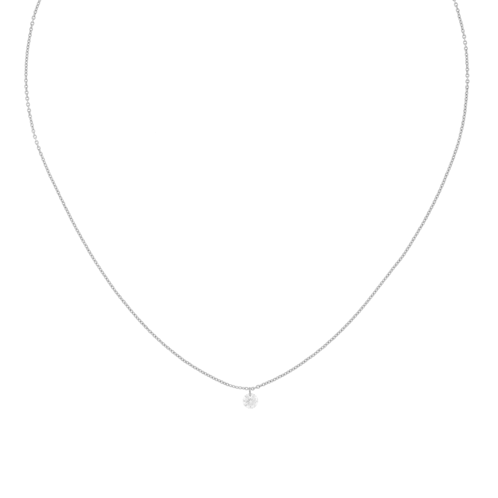 SILVER COLLAR COLLAR COLLECTION MINIMAL DOUBLE CIRCONITA C