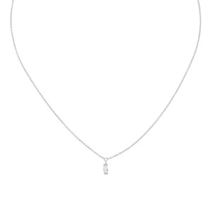 SILVER COLLAR CUT CIRCONITA Bagette gold plated