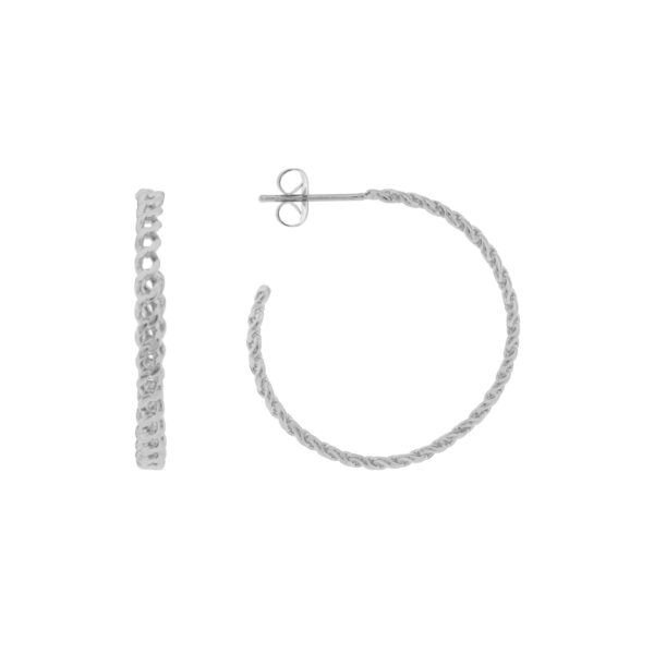 HOOP 30MM RIGID CHAIN RHODIUM