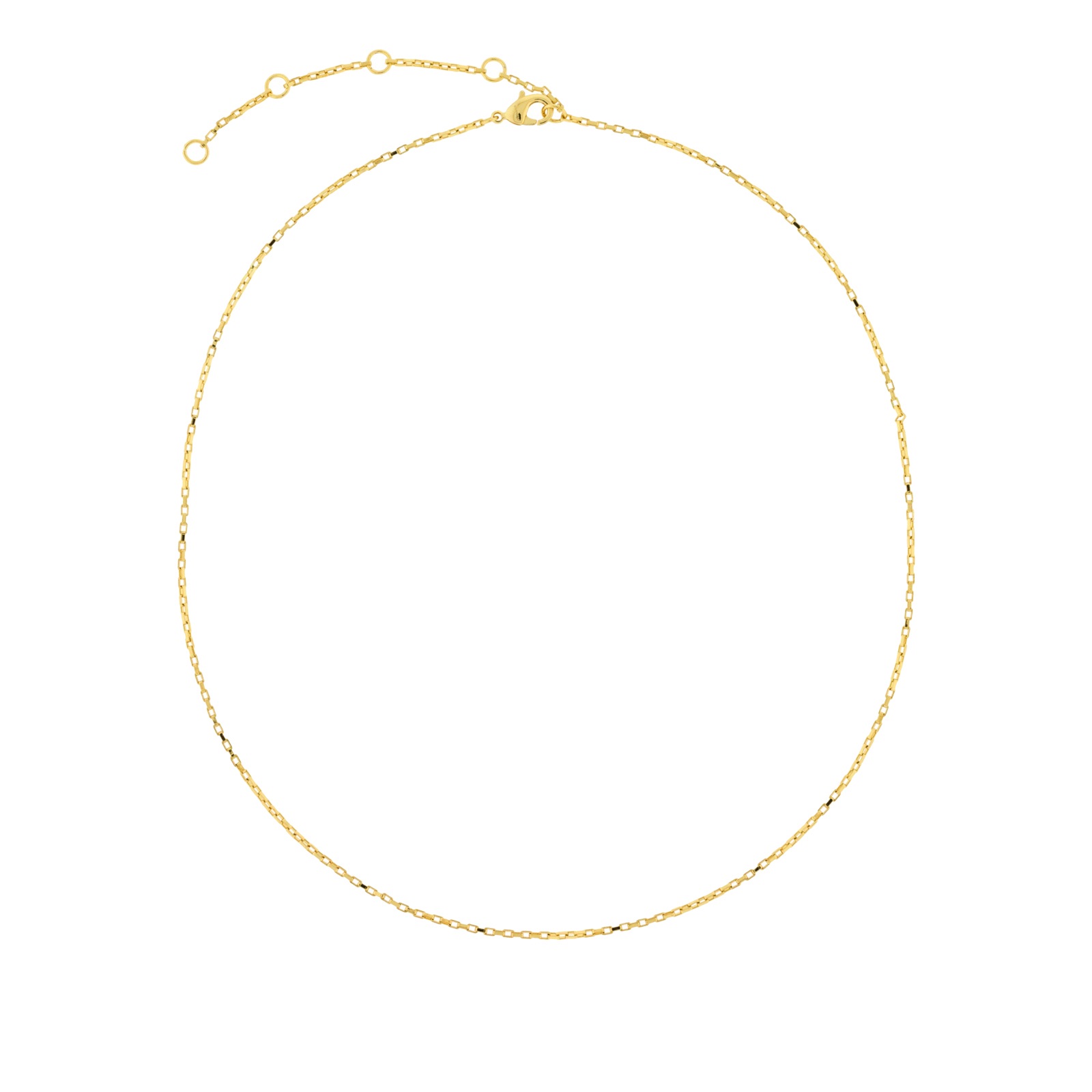 THIN CHAIN ​​38CM 7CM CHAPADA ALARGADOR MAS ORO