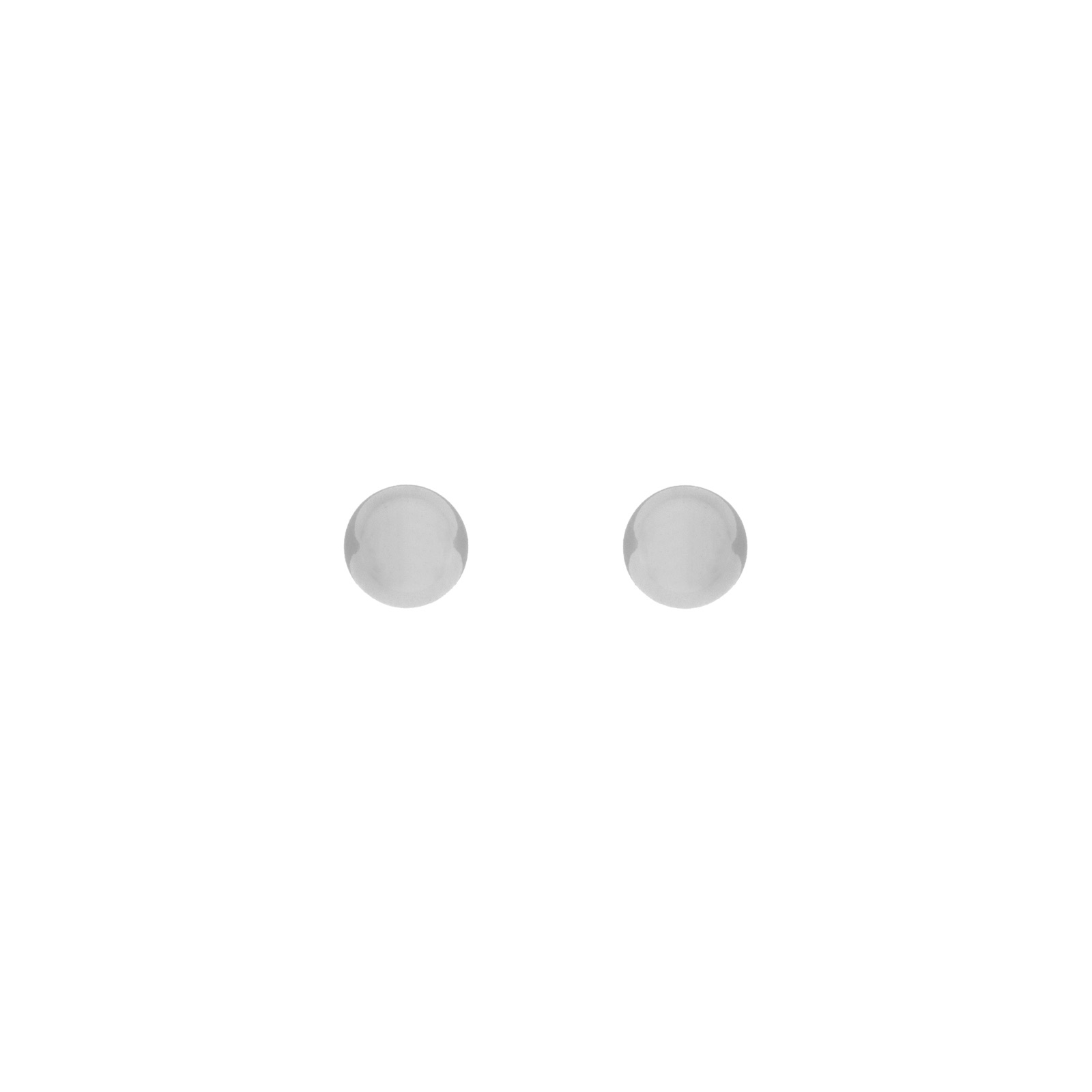 BEAD 3MM SILVER EARRING RHODIUM PLATED