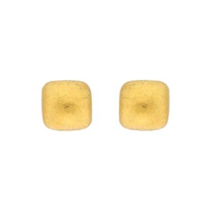 PENDIENTE DORADO BOLA 5MM CHAPADO ORO ARTESANAL