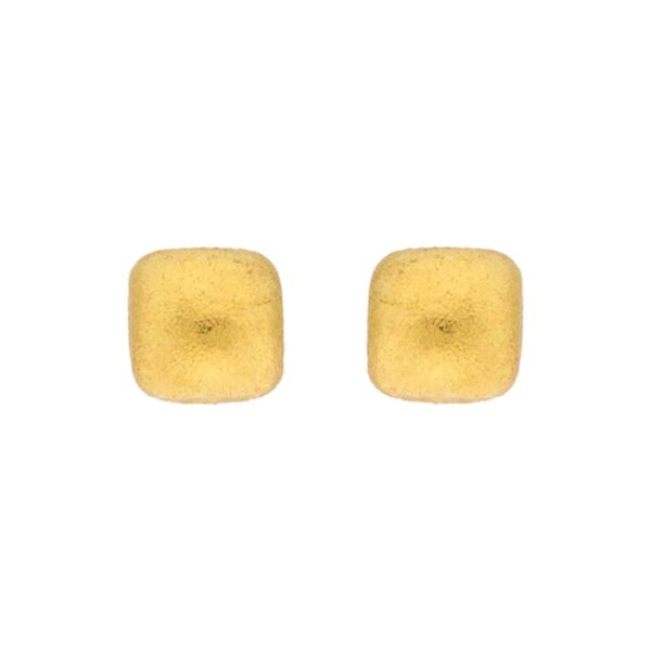PENDIENTE DORADO BOLA 5MM CHAPADO ORO ARTESANAL
