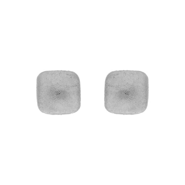 HANDMADE RHODIUM-PLATED 5MM BALL SILVER EARRING