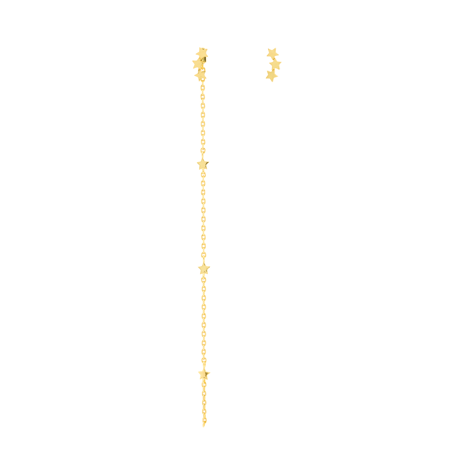GOLD-PLATED DESIGUAL STARS EARRING