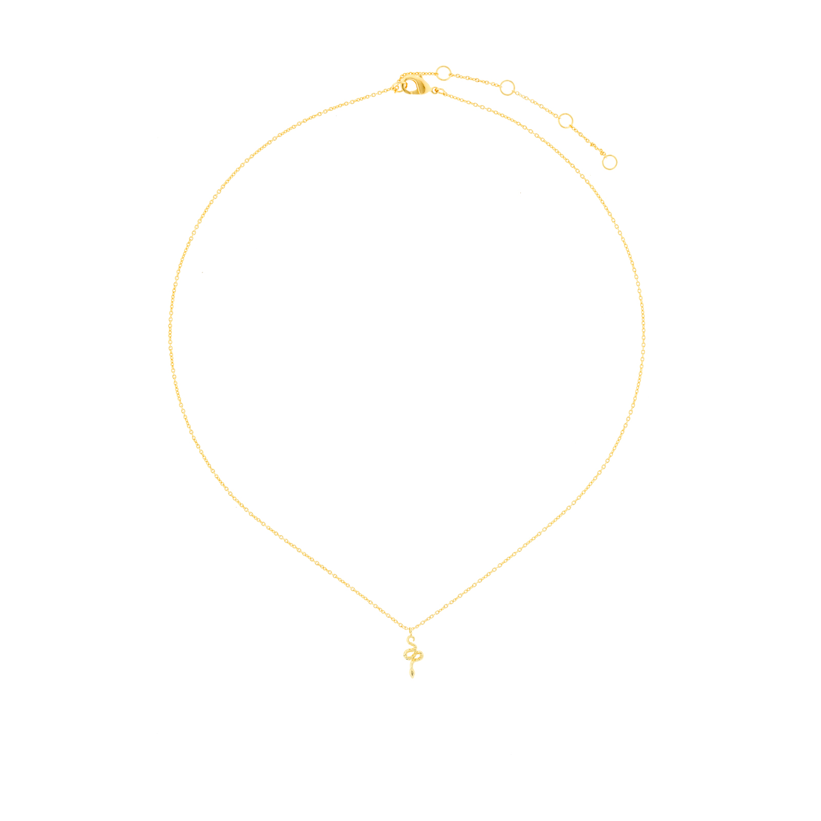 COLLAR CHAPADO ORO CON SERPIENTE