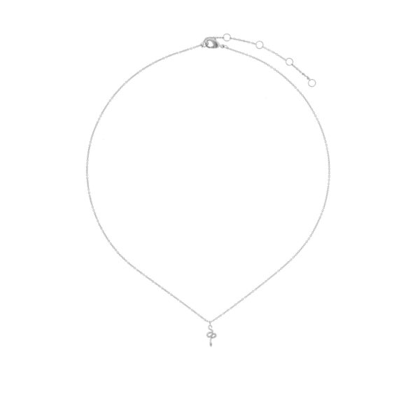 SNAKE NECKLACE WITH RHODIUM FINISH