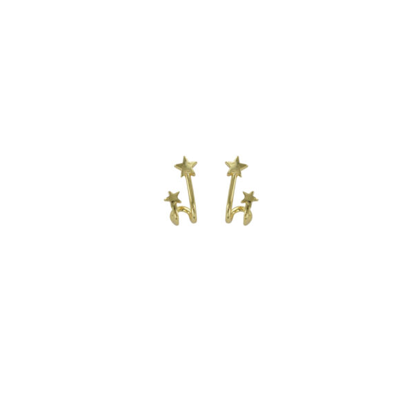 Gold-plated double star Earring