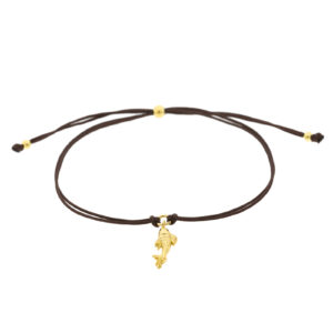Colección mar Pulsera regulable con colgante chapado oro