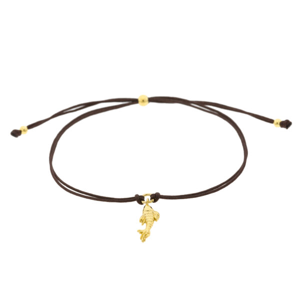 Sea collection adjustable bracelet with Gold plated pendant