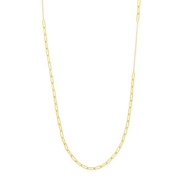 Elegant long necklace Gold plated 90 + 7cm
