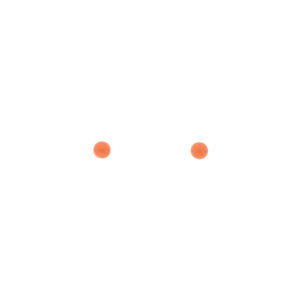 3.5mm ball earring with orange enamel