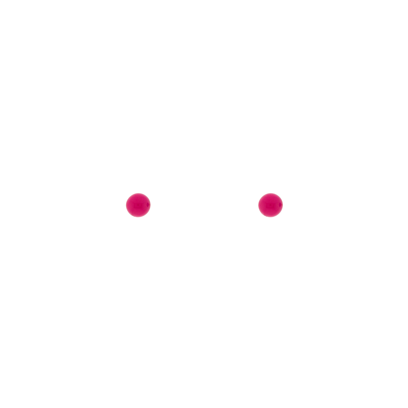 3.5mm ball earring with pink enamel