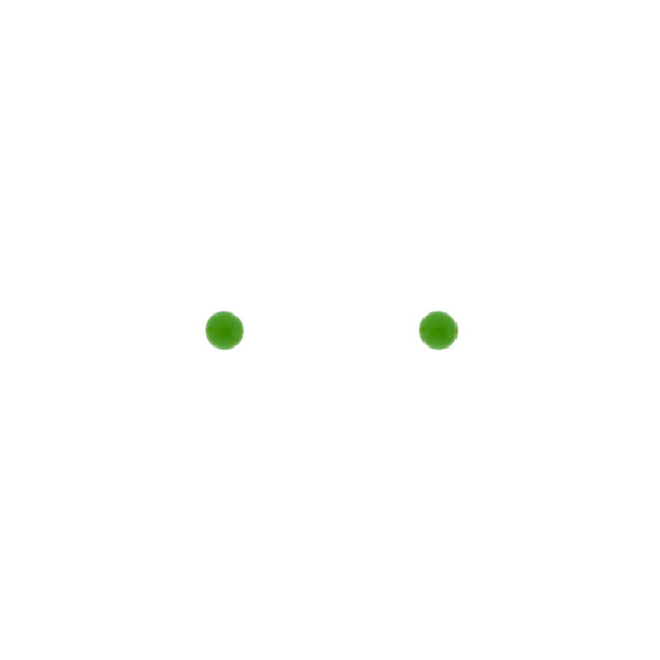 Pendiente de bola 3'5mm con esmalte verde