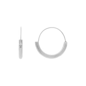 30mm rhodium-finish closed hoop