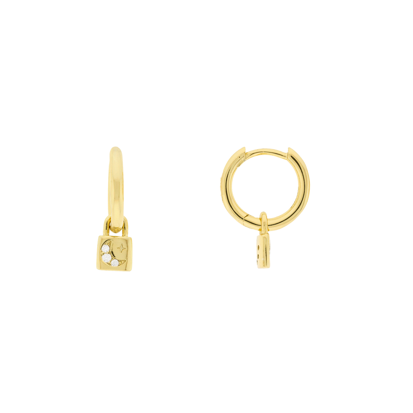 11mm ring and lock with zirconia moon