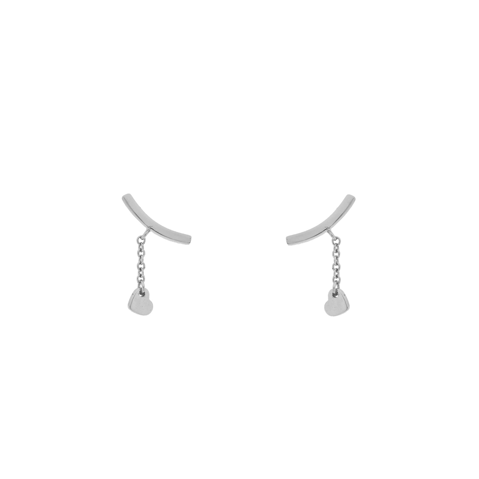 Barca earring with rhodium-finish pearl