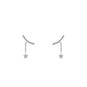 Barca earring with rhodium finish star