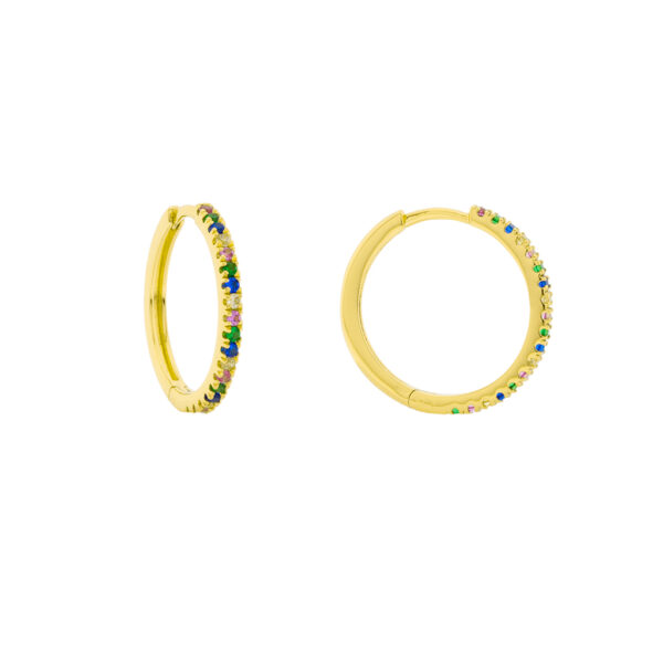 15mm Closed Hoop with Multicolor Zirconia