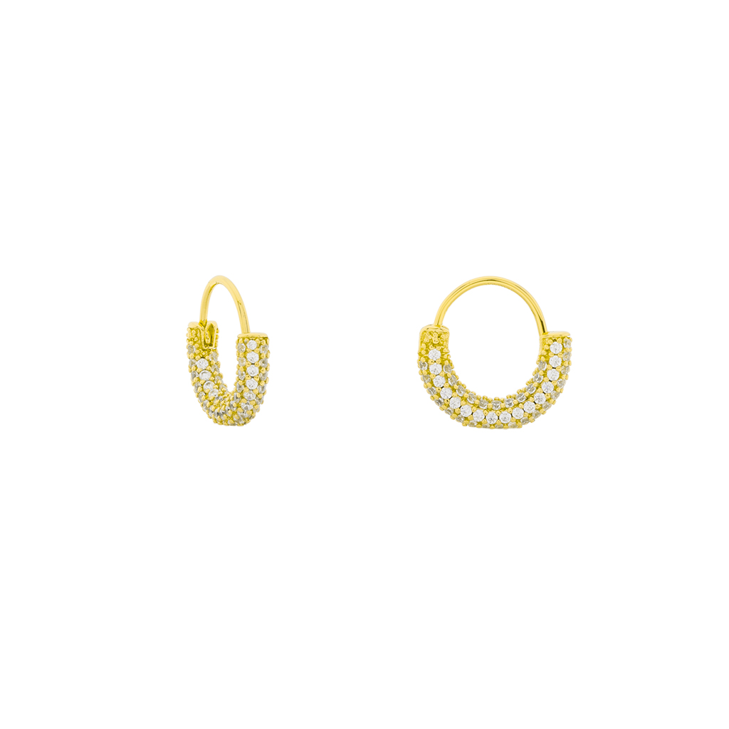 8.5mm Boat Hoop with Zirconias